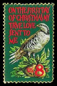 PCBstamps   US #1445 8c Christmas, Partridge, MNH, (29)