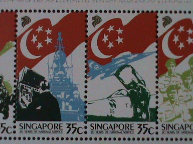 ​SINGAPORE-1987-SC#507-NATIONAL SERVICE 20TH ANNIVERSARY -MNH S/S-VF-LAST ONE