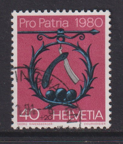 Switzerland  #B472  used 1980  Pro Patria  Masons' and carpenters' ...