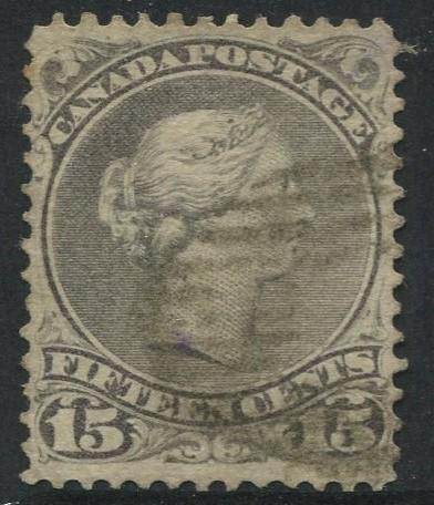 Canada -Scott 29 - Queen Victoria -1868-76 - FU - Single 15c Stamp