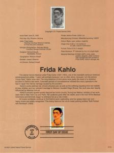 US SP1409 Frida Kahlo 3509 Souvenir Page FDC