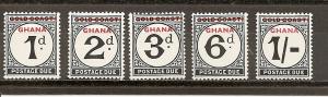 Ghana J1-J5 MNH