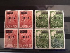 Denmark 1955 Liberty Fund  mint never hinged   stamps  blocks   R24831