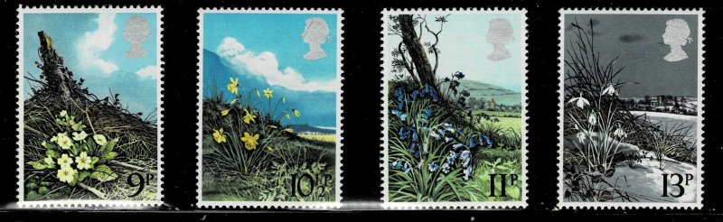 Great Britain 855-858  - MNH - Wildflowers