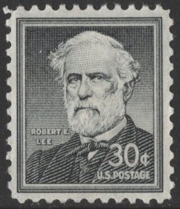 SC#1049 30¢ Robert E. Lee Single (1955) MNH