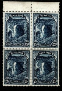 TASMANIA SG232 1900 2½d INDIGO BLOCK OF 4 MNH