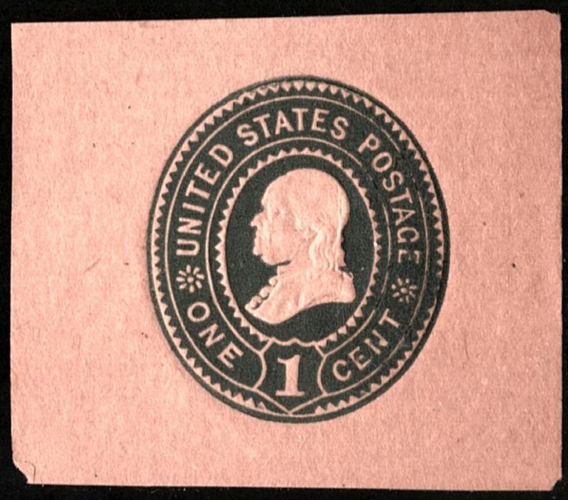 SC#W357 1¢ Franklin Wrapper Cut Square (1899) Unused