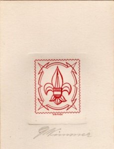 Austria 1935 MNH Essay on Cardboard, signed G Wimmer