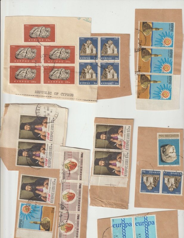 Worldwide Accumulation on Paper Old and Modern stamps See Pictures !!!