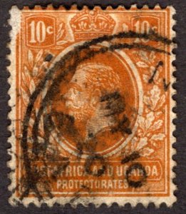 1912, East Africa & Uganda Protectorates 10c, Used, Sc 43