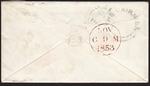 GB SCOTLAND 1853 THE CAIRNIES circular Scots local namestamp on cover......69218