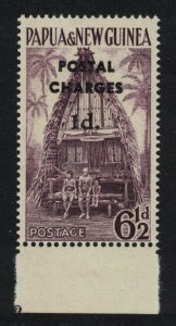 Papua NG Postage Due surch 'POSTAL CHARGES' 1d on 6½d 1960 MNH SG#D2 MI#Porto 1