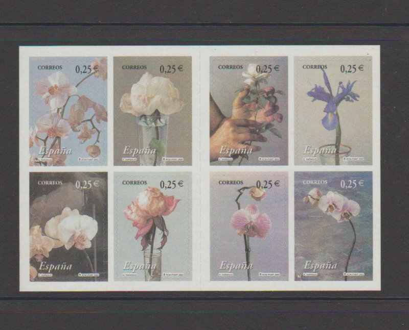 Spain 3145 Pane of 8 Flowers Iris 2002 MNH