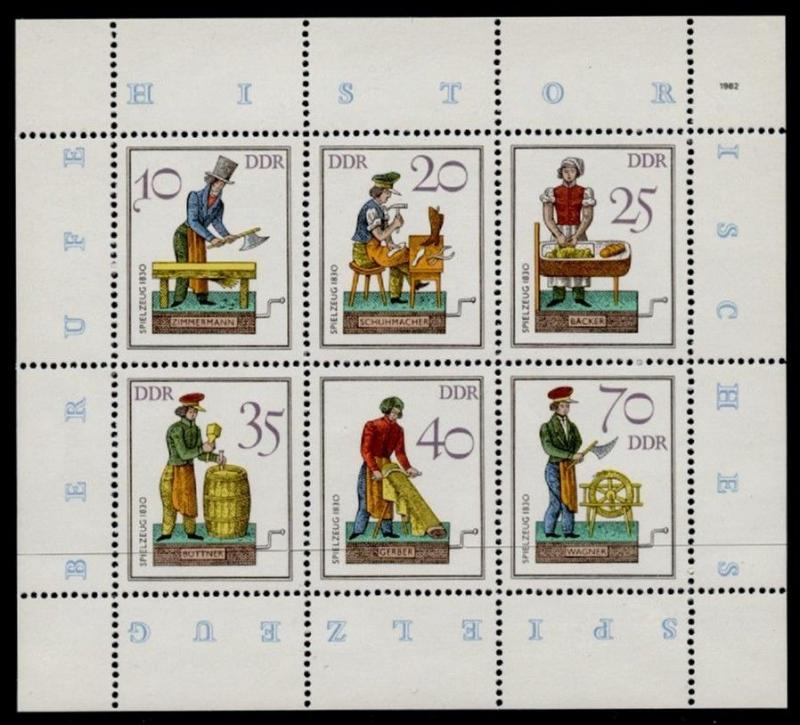 Germany GDR 2312 MNH Toy Carpenter, Cobbler, Baker