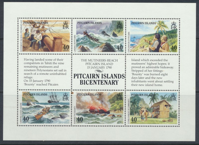 Pitcairn Islands SG 356a    SC# 331  Bicentenary 3rd Issue  MNH  see details  