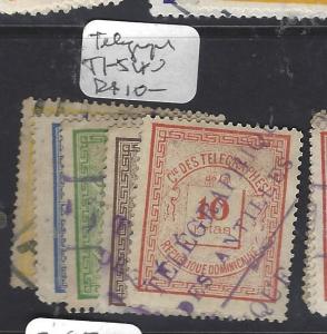 DOMINICAN REPUBLIC   (PP2512B)  TELEGRAPH STAMPS Y&T T1-5   VFU