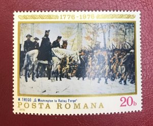 1976 Romania Sc 2603 MNH 20b Washington at Valley Forge Cv.25 Lot 3956