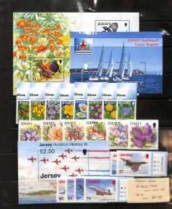 Jersey, Postage Stamp, #1265-1287 Mint NH, 2007 Flower, Yacht, Airplane