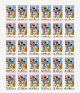 Ghana 1980 Year of the Child (ICY) 4 Full Sheetlets Imperforated (30) Mi.#805/8B