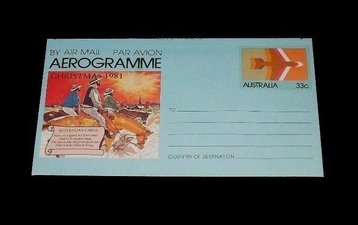 AUSTRALIA 33 CENT 1981 CHRISTMAS,AEROGRAM/ AIR LETTER SHEET ,MNH,NICE! LQQK!