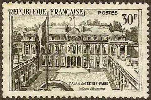 France - # 907 -Used- 1959 -Elysee Palace- 30fr - SCV-0.25