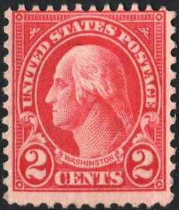 SC#634 2¢ Washington Single (1927) Uncancelled/No Gum