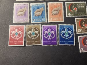 MALDIVE ISLANDS # 117-132-MINT/NEVER HINGED---3 COMPLETE SETS----1963