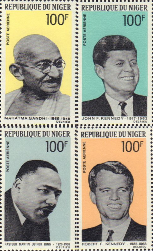372628 MNH NIGER 1968 DEFENS0RES DE LA NO VIOLENCIA