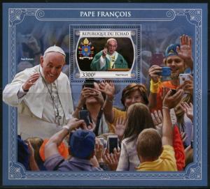 CHAD 2017 POPE FRANCIS   SOUVENIR SHEET MINT NH 