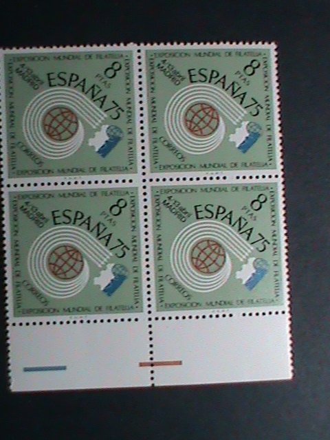 ​SPAIN-1974 SC#1803 ESPANA'75 INTERNATIONAL STAMP SHOW-MADRID MNH BLOCK OF 4