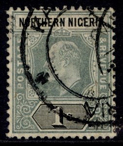 NORTHERN NIGERIA EDVII SG26a, 1s green & black, FINE USED. Cat £55.