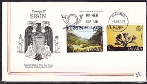 Spain, Scott cat. 2041-2042. Europa-Landscapes issue. First day cover. ^