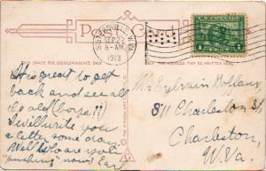 United States West Virginia Sistersville, W.Va. 1913 American Flag Type A14  ...