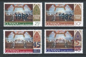 Guyana #482-5 NH Easter '69 Ovptd. 1982 (482-3) or Surc...