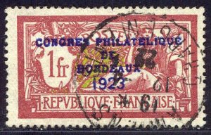 FRANCE #197 SCARCE Used - 1923 Bordeaux Congress Ovpt