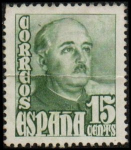 Spain 752 - Unused-NG - 15c Gen. Francisco Franco (Crease) (1948)