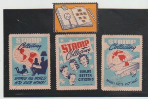 4 Stamp Collecting Brings The World Into Your Home! - Vintage Poster Stamp MLH