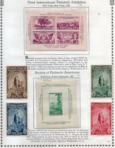 US #International Philatelic Expo Labels (4) and 778 and 797 sheets, VF NH on...