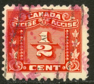 CANADA REVENUES 1934-48 1/2c EXCISE TAX VDM. FX60 VFU