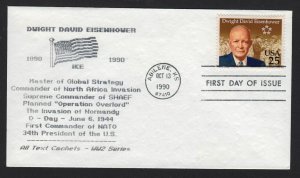 1990 Dwight D. Eisenhower Sc 2513 All Text 1st cachet