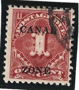 Canal Zone Scott #J18  Used 1c Postage Due O/P 2021 CV $2.75