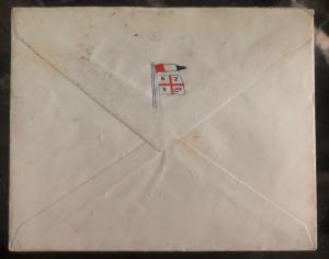 1953 Pitcairn Island Cover To The Shipping Co In Auckland New Zealand