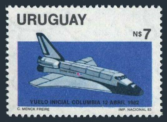 Uruguay 1147,MNH.Michel 1677. URUEXPO-1983.First Space Shuttle flight.