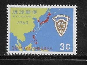 Ryukyu 1963 Map Far East Junior chamber commerce Sc 113 MNH A2677