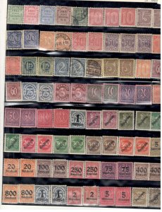 GERMANY COLLECTION ON STOCK SHEET MINT/USED