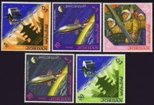 Jordan 521-521D perf, imperf, 521Da, MNH. Mi 541-545 A,B, Bl.27 Space Research.