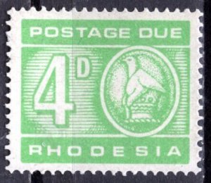 Rhodesia; 1966: Sc. # J11: MNH Single Stamp