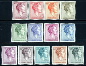 EDSROOM-18138 Luxembourg 362-373 MNH 1960-64 Compl Duchess Charlotte CV$14.15