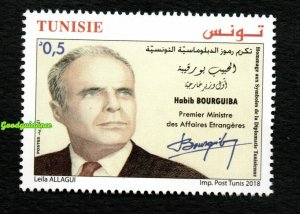 2018- Tunisia- Tribute to the Symbols of Tunisian Diplomacy : Habib Bourguiba 