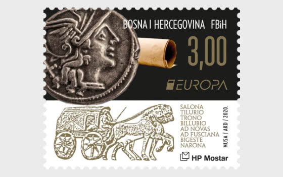 Stamps Bosnia and Herzegovina Mostar 2020. - Europe 2020 - Ancient postal routes